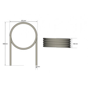 Large Stainless Steel Submersible Heat Exchanger 30kW - Image 2