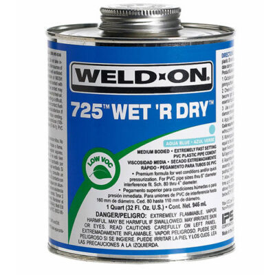 Weld-On Wet R Dry Solvent Weld Glue 240ml